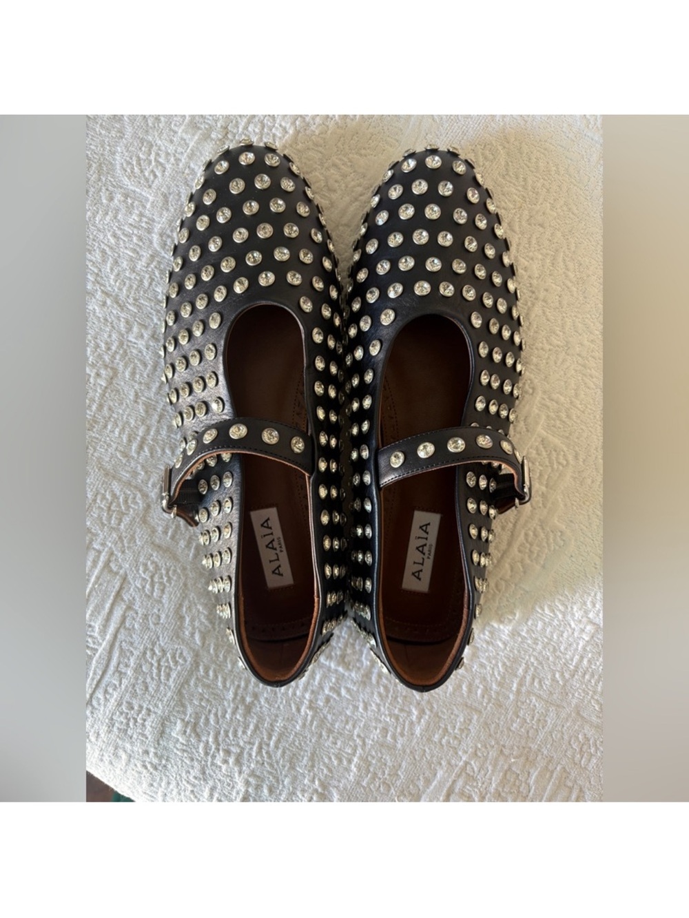 Alaia Strass Balerina Flats